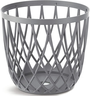 Prosperplast Draadmand/wasmand/opbergmand - van stevig kunststof - grijs - D33 x H33 cm