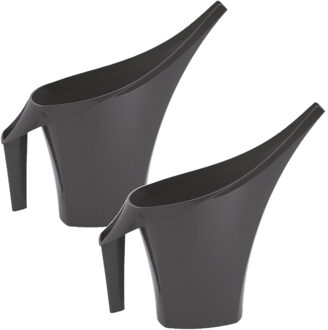 Prosperplast Gieter - 2x - antraciet - kunststof - 2 liter