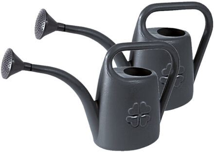 Prosperplast Gieter - 2x - antraciet - kunststof - broeskop - 1.8 liter