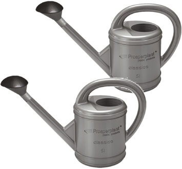 Prosperplast Gieter - 2x - grijs - kunststof - 5 liter