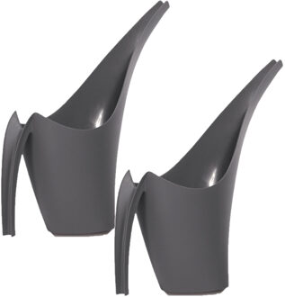 Prosperplast Gieter - 2x - kunststof - antraciet - 1,5 liter