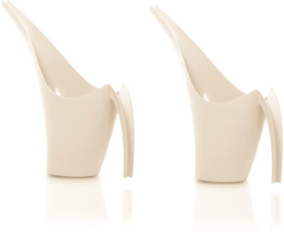 Prosperplast Gieter - 2x - kunststof - creme - 1,5 liter