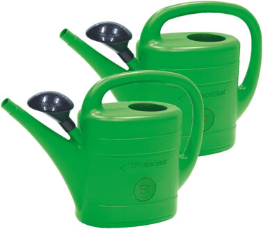 Prosperplast Gieter afneembare broeskop - Set van 2x stuks - groen - kunststof - 5 liter