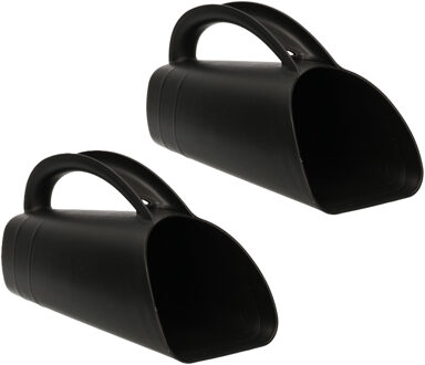 Prosperplast Gieter schep - 2x - multifunctioneel - zwart - 12 cm