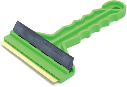 Prosperplast IJskrabber / autoraam krabber - groen - kunststof - met hard blad - rubberen trekker - 9 x 16 cm