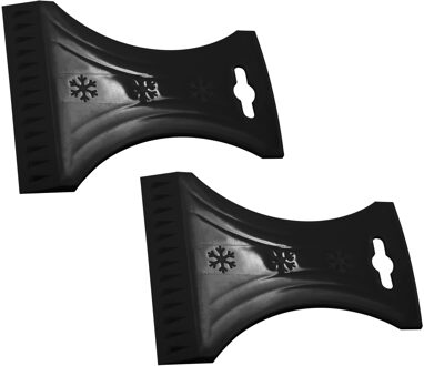 Prosperplast IJskrabber / raamkrabber - 2x - voor auto ramen - Zwart - Kunststof - 10 x 13 cm - Ruitenkrabber
