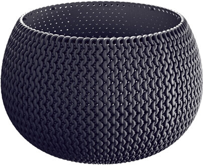 Prosperplast Kunststof bloempot/plantenpot Splofy - grijs - D19 x H20 cm - 4 liter - rond - buiten/tuin potten