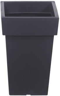 Prosperplast Kunststof plantenpot/bloempot Square - 29 x 44 cm - antraciet grijs - kunststof - 24 liter