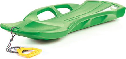 Prosperplast Kunststof sneeuw slee met trekkoord voor kinderen 110 cm groen