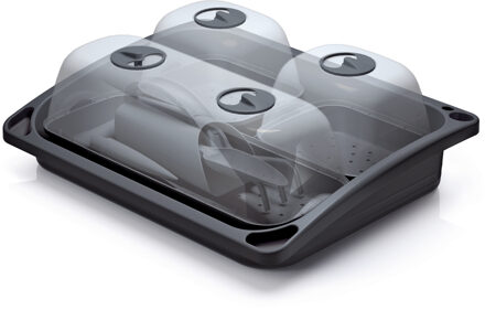 Prosperplast Kweekbak/kweekkast starter set antraciet grijs met gereedschap 14-delig