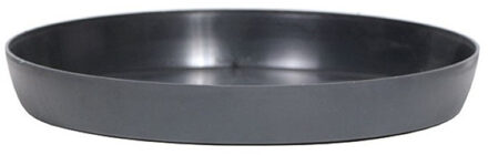 Prosperplast Opvangschaal/onderschaal bloempot/plantenpot - antraciet - rond - Dia 16 cm
