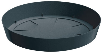 Prosperplast Opvangschaal/onderschaal bloempot/plantenpot - antraciet - rond - Dia 23 cm