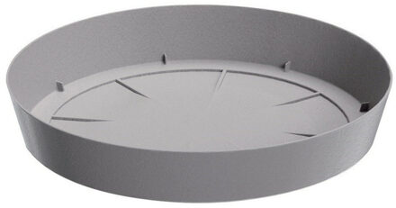 Prosperplast Opvangschaal/onderschaal bloempot/plantenpot - lichtgrijs - rond - Dia 27 cm