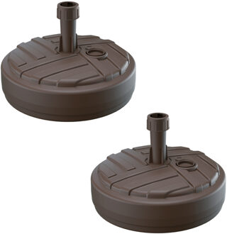 Prosperplast Parasolvoet - 2x - rond - antraciet - vulbaar - 10 liter - D39 cm