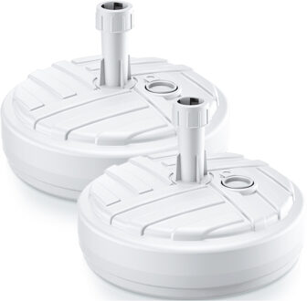 Prosperplast Parasolvoet - 2x - rond - wit - vulbaar - 10 liter - D39 cm