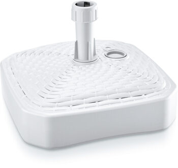 Prosperplast Parasolvoet - vierkant - rotan - wit - 12L