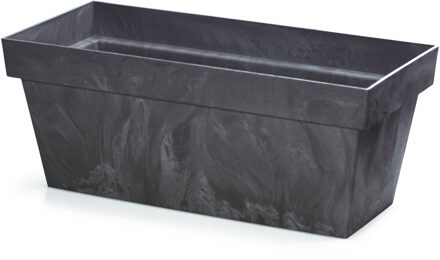 Prosperplast Plantenbak/bloembak - antraciet - kunststof - 40 cm - betonlook