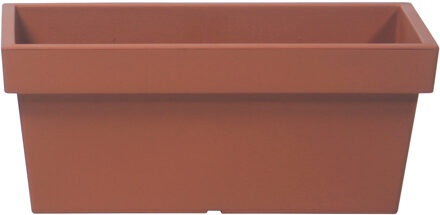 Prosperplast Plantenbak - kunststof - 38 x 18 x 16 cm - terra cotta - Plantenpotten Rood