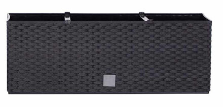 Prosperplast Plantenbak Rato - antraciet - 51x19x18 cm - bloembak met water irrigatiesysteem