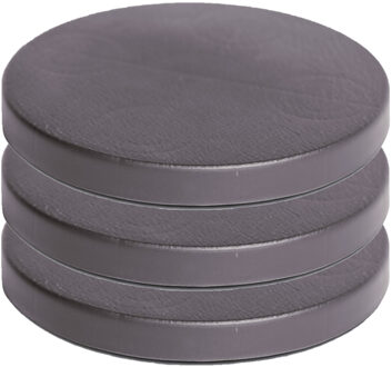 Prosperplast Plantenonderzetter - 3x stuks - rond - 40 cm - antraciet