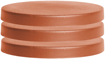 Prosperplast Plantenonderzetter - 3x stuks - rond - terracotta - 40 cm - kunststof - Trolleys voor kamerplanten