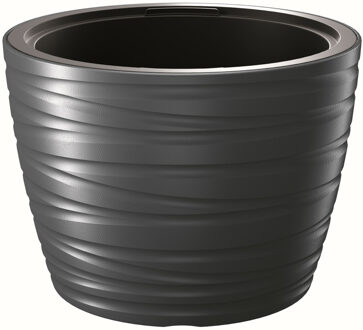 Prosperplast Plantenpot/bloempot Amazing - buiten/binnen - kunststof - antraciet - D47 x H52 cm