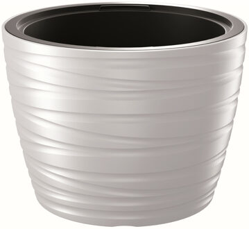 Prosperplast Plantenpot/bloempot Amazing - buiten/binnen - kunststof - wit - D47 x H52 cm