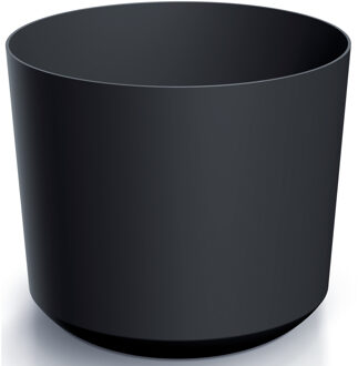 Prosperplast Plantenpot/bloempot Babylon - kunststof - buiten/binnen - antraciet grijs - D15 x H15 cm