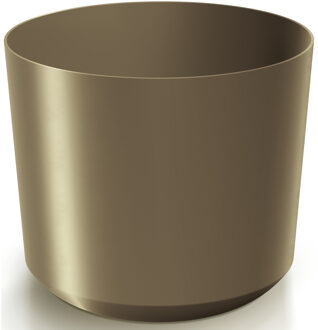 Prosperplast Plantenpot/bloempot Babylon - kunststof - buiten/binnen - goud - D12 x H12 cm - Plantenpotten Goudkleurig