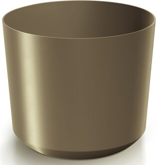 Prosperplast Plantenpot/bloempot Babylon - kunststof - buiten/binnen - goud - D18 x H18 cm - Plantenpotten Goudkleurig