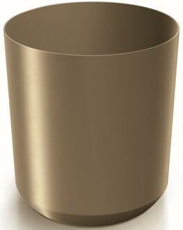 Prosperplast Plantenpot/bloempot Babylon - kunststof - buiten/binnen - goud - D24 x H24 cm - Plantenpotten Goudkleurig