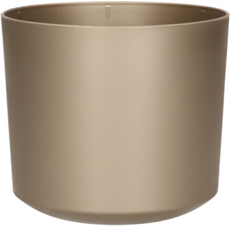 Prosperplast Plantenpot/bloempot Babylon - kunststof - buiten/binnen - titanium grijs - D12 x H12 cm - Plantenpotten