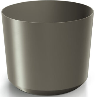 Prosperplast Plantenpot/bloempot Babylon - kunststof - buiten/binnen - titanium grijs - D15 x H15 cm - Plantenpotten