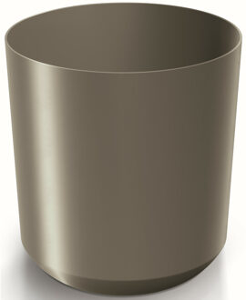 Prosperplast Plantenpot/bloempot Babylon - kunststof - buiten/binnen - titanium grijs - D20 x H20 cm - Plantenpotten