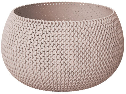 Prosperplast Plantenpot/bloempot - beige/taupe - D30 cm - H22 cm - kunststof - binnen/buiten
