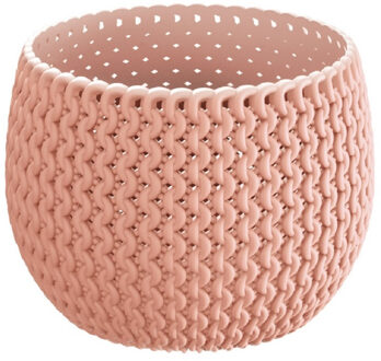 Prosperplast Plantenpot/bloempot kunststof dia 14.5 cm en hoogte 11 cm zalm roze - Plantenpotten