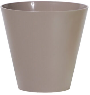 Prosperplast Plantenpot/bloempot kunststof dia 25 cm en hoogte 23 cm taupe/beige