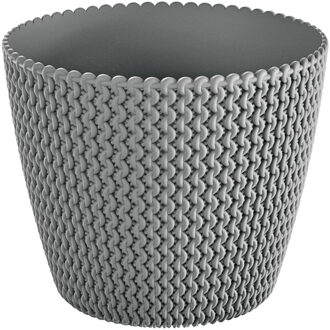 Prosperplast Plantenpot/bloempot - kunststof - lichtgrijs - D26 x H23 cm - binnen/buiten