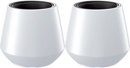 Prosperplast Plantenpot/bloempot Sevilla - 2x - buiten/binnen - kunststof - wit - D40 x H35 cm