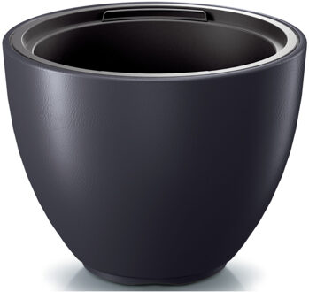 Prosperplast Plantenpot/bloempot Sevilla - buiten/binnen - kunststof - antraciet - D30 x H23 cm