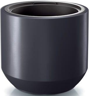 Prosperplast Plantenpot/bloempot Sevilla - buiten/binnen - kunststof - antraciet - D30 x H29 cm - Plantenpotten Grijs