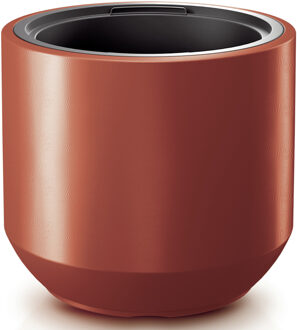 Prosperplast Plantenpot/bloempot Sevilla - buiten/binnen - kunststof - koper - D39 x H35 cm