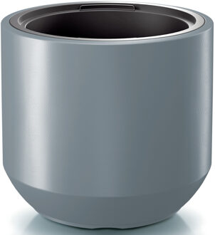 Prosperplast Plantenpot/bloempot Sevilla - buiten/binnen - kunststof - lichtgrijs - D39 x H35 cm