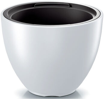 Prosperplast Plantenpot/bloempot Sevilla - buiten/binnen - kunststof - wit - D30 x H23 cm