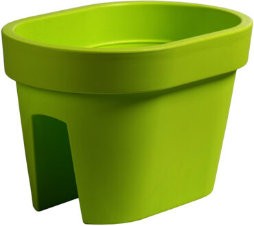 Prosperplast plantenpot - kunststof - lime groen - 12L - 40 x 27 x 25 cm - Plantenpotten