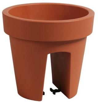 Prosperplast plantenpot - kunststof - terra cotta - 5L - D25 x H22,5 cm - Plantenpotten Rood