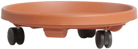 Prosperplast Plantentrolley - multiroller - rond - bruin - 30 cm - Planten onderzetter