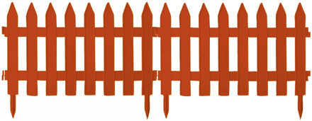 Prosperplast Tuinhekjes - 21x stuks - kunststof - 960 cm - terra