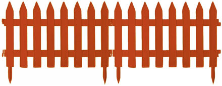 Prosperplast Tuinhekjes/borderranden - 14x stuks - kunststof - 700 cm - terra - tuinafscheiding - 60 x 40 cm