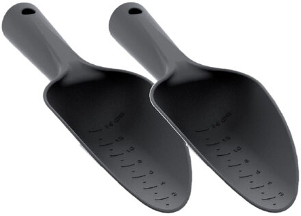 Prosperplast Tuinschepje - Set van 2x stuks - kunststof - 28 cm - verplantschepje - zwart
